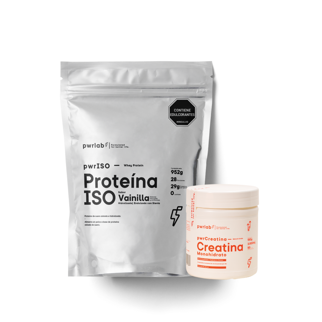 Rendimiento y fuerza - Proteína ISO Vainilla 952g (30 servicios) + Creatina 150g
