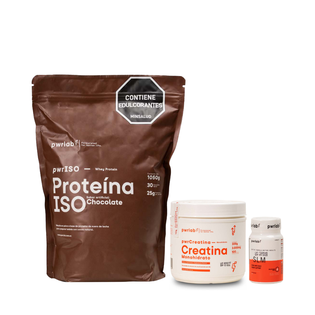 Transformación completa - Proteína ISO Chocolate 1050g + Creatina 300g + Slm