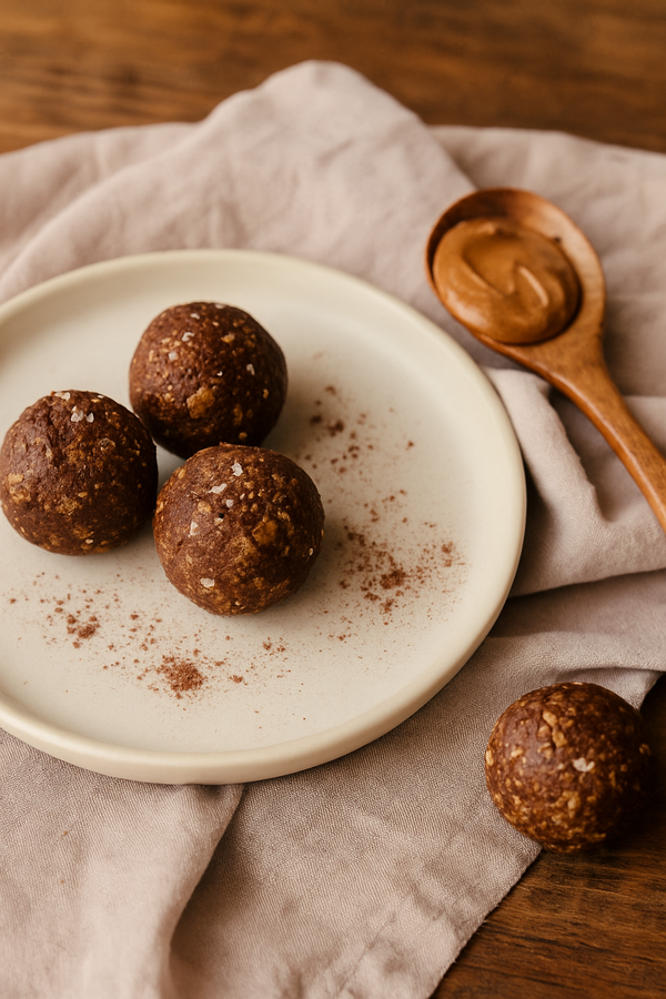 Bolitas de proteína y cacao