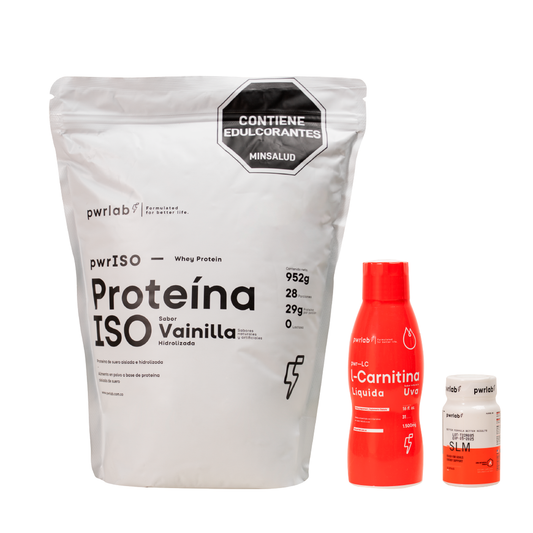 Acelera tu metabolismo – Proteína ISO Vainilla 952g + L-Carnitina + Slm