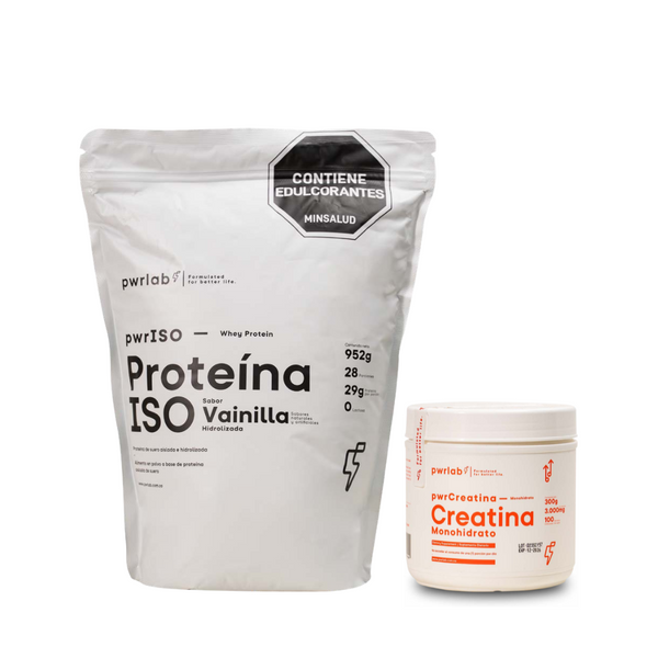 Crecimiento muscular - Proteína ISO Vainilla 952g + Creatina 300g
