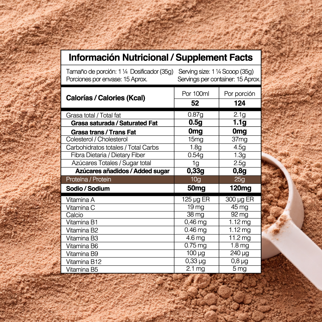 Proteína ISO Chocolate | 525 g | 15 servicios