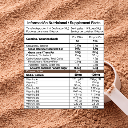 Proteína ISO Chocolate | 525 g | 15 servicios