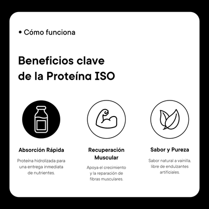 Proteína ISO Vanilla | 510 g | 15 servicios