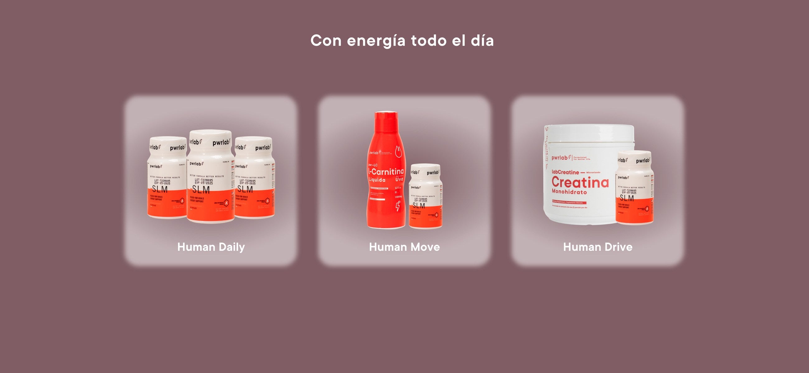 Combos Human Daily, Human Move y Human Drive. Pulsa para ver opciones y precios.