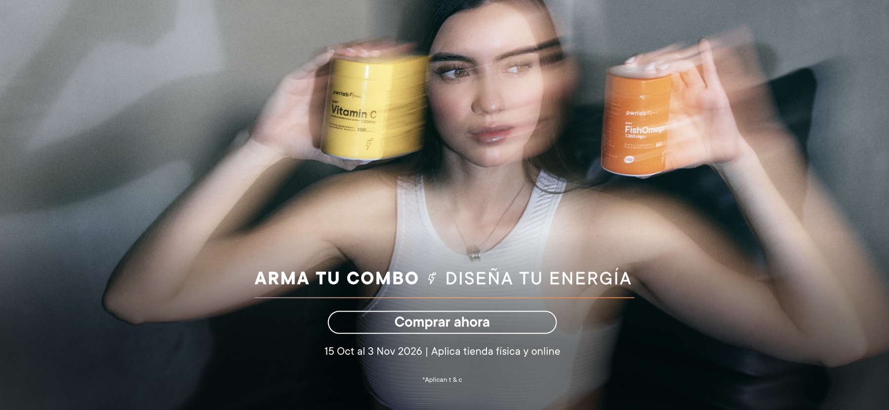 Arma tu combo, diseña tu energía. Del 15 de octubre al 3 de noviembre de 2026.