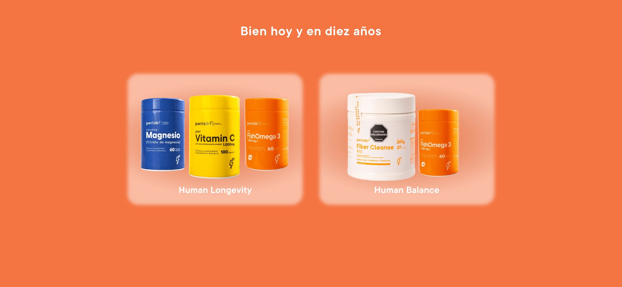 Combos Human Longevity y Human Balance. Pulsa para ver opciones y precios.